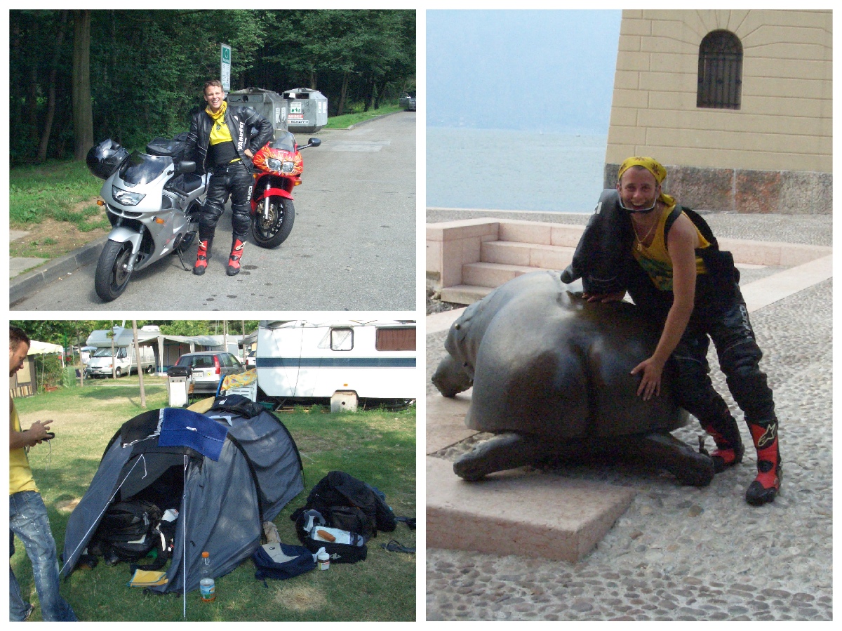 My first motorcycle travel. Garda lake, Italy