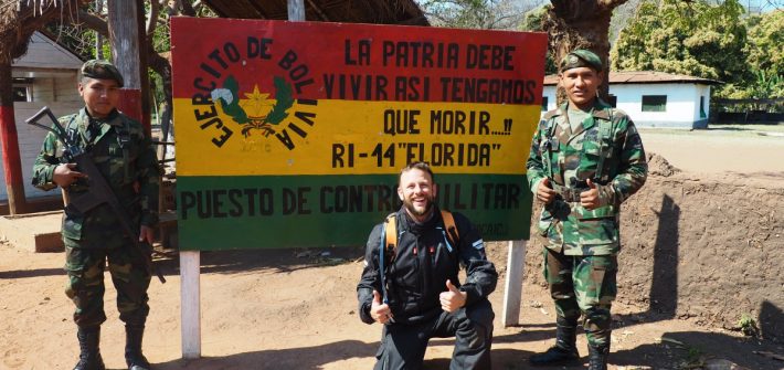 Not everyone is corrupt in the Americas. Meeting nice soldiers from the border at San Matias in Bolivia